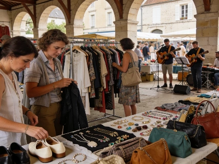 Le vide-dressing d’automne fait vibrer la halle de Villeréal Soyons Élégantes