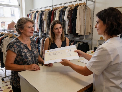 La Boutik verse 500 euros au CCAS de Garlin via la seconde main Soyons Élégantes