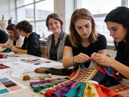 Des lycéens autrichiens et bretons réinventent le costume traditionnel à Locminé Soyons Élégantes